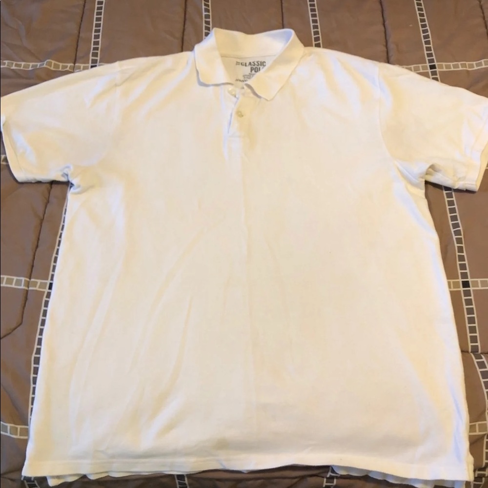 White classic polo collar shirt